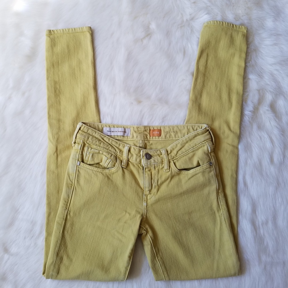 Pilcro & the Letterpress Stet Fit Yellow Jeans 24 - Picture 6 of 8